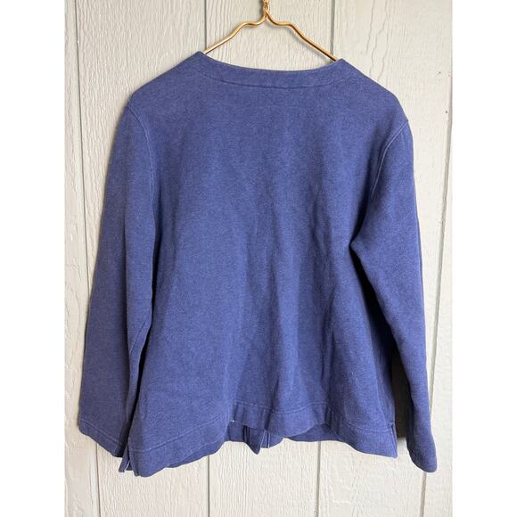 Vintage 90s Teddy Bear Fleece-Lined Cardigan Cozy 90s Snap Button Sweater LG - Picture 6 of 6